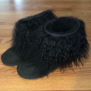 Mongolian fur UGG boots
